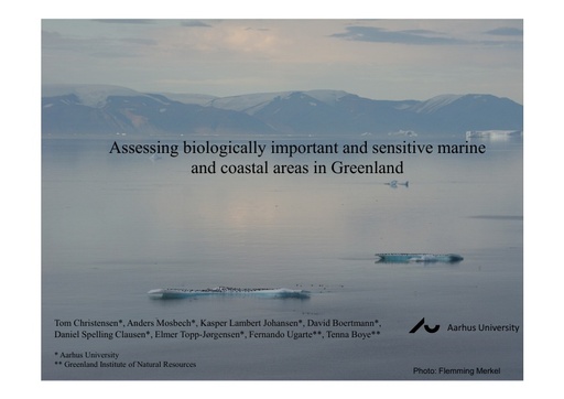 Assessing sensitivity of marine and coastal areas to ocean uses in Greenland: Tom Christensen