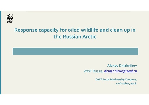 Response capacity for oiled wildlife and clean up in the Russian Arctic: Alexey Knizhnikov