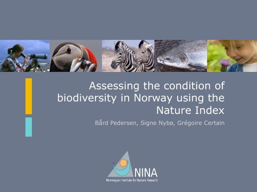 Pedersen The Nature Index CAFF congress des 2014