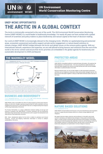 UN Environment World Conservation Monitoring Centre Opportunities: the Arctic in a Global Context