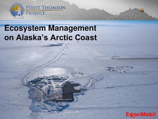 REEP BRUNDAGE Pt Thompson eco Mgmt Alaska Coast Dec4 1030 1200