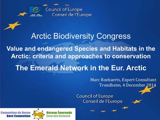 Roekaerts Emerald   Trondheim Arctic Biodiversity Congress Dec3