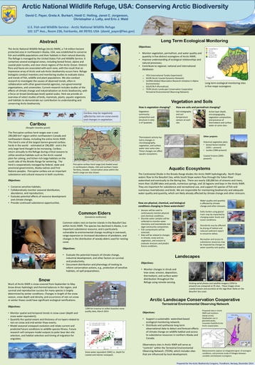 Arctic National Wildlife Refuge, USA: Conserving Arctic biodiversity