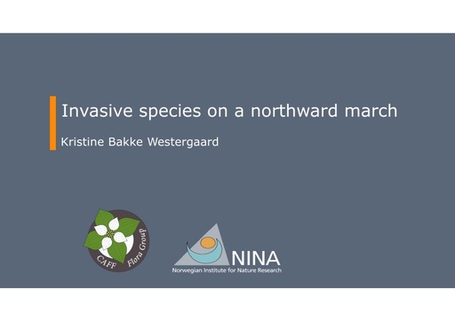 Invasive species on a northward march: Kristine Westergaard